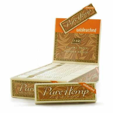 [PURE HEMP UNB 114 P 25] Pure Hemp Unbleached 1 1/4 Rolling Papers - 25ct