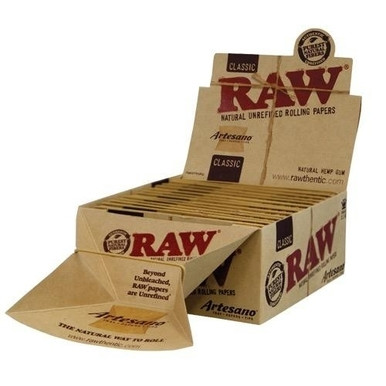 [20055] RAW Artesano KS Slim Papers with Tips & Tray - 15ct