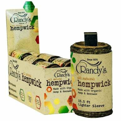 [RANDYS HEMP WICK 18] Randy's 15.5 ft All Natural Hemp Wick - 18ct