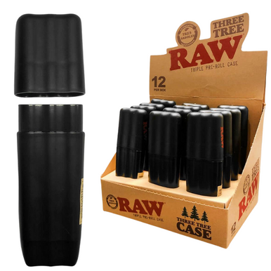 [RAW THREE PREROLL CASE 12] Raw Three Tree Pre Roll Case - 12ct