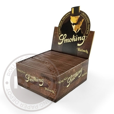 [SMOKING BROWN KS P&T 24] Smoking Brown King Size Rolling Paper and Tips - 24ct