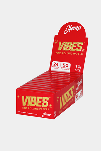 [VIBES HEMP 114 P&T 24] Vibes  Hemp 1 1/4 Papers & Tips - 24ct