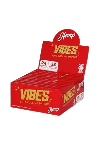 [VIBES HEMP KS P&T 24] Vibes Hemp King Size Papers & Tips - 24ct