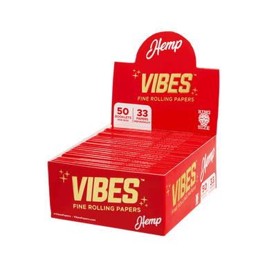 [VIBES HEMP KS P 50] Vibes Hemp King Size Rolling Papers - 50ct