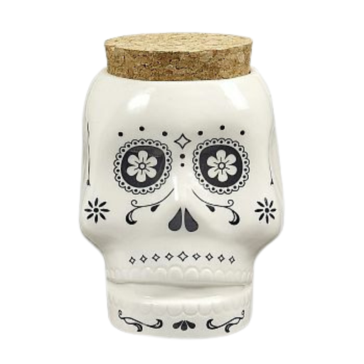 [88121] White Skull Stash Jar