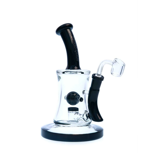 10" Hoss Glass Hourglass Marble Rig