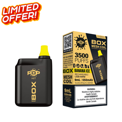 Pop Hybrid Box G.O.A.T 3500 Puff Rechargeable Vape Device - 5ct