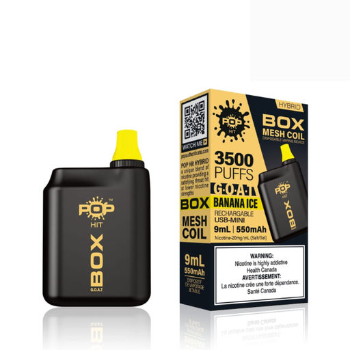 Pop Hybrid Box G.O.A.T 3500 Puff Rechargeable Vape Device - 5ct