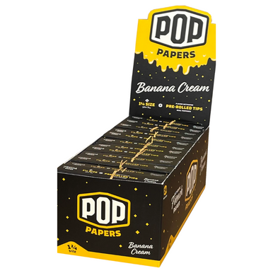 Pop Paper 1 1/4 Ultra Thin Unbleached Paper and Flavoured Tips - 24ct