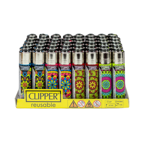 [CLIPPER MANDALA PATTERN] Clipper Mandala Pattern Lighters - 48ct