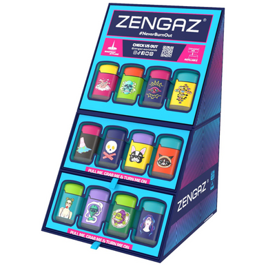 Zengaz Mega (ZL-3) Series 5 Jet Rubberized Cube Lighters - 48ct