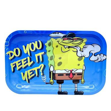 [SATRAY-M213] Do You Feel It Metal Rolling Tray - Medium