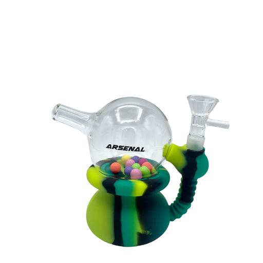 [WP-SL-H210] 5” Arsenal Inverse Shaker Silicone Glass Bong