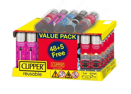 [CLIPPER NEXT SCREEN] Clipper Next Screen Lighters- 48ct (+5 Free)