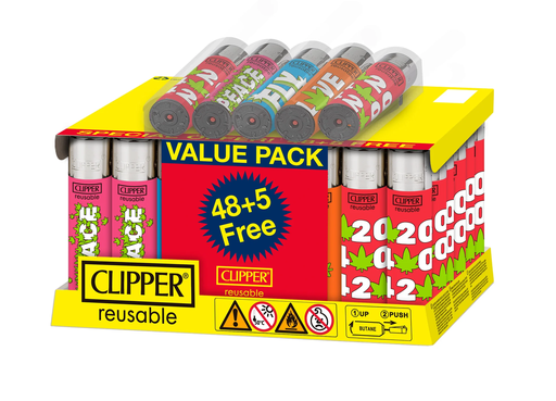 [CLIPPER MUSH WORDS] Clipper Mush Words Lighters- 48ct (+5 Free)