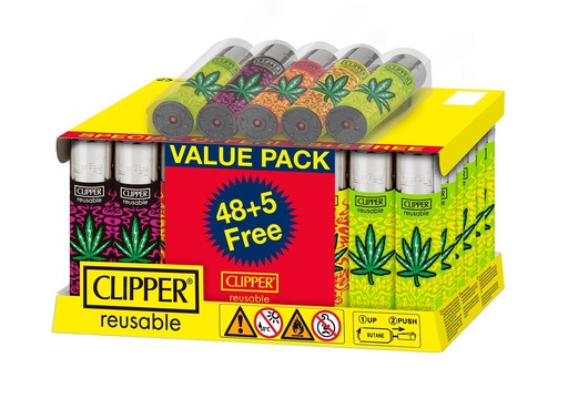 [CLIPPER RENZO LEAVES] Clipper Renzo Leaves Lighters- 48ct (+5 Free)