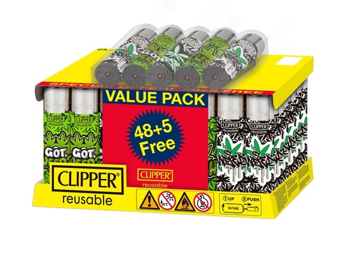 [CLIPPER GRAFFITI] Clipper Graffiti Leaves Lighters- 48ct (+5 Free)