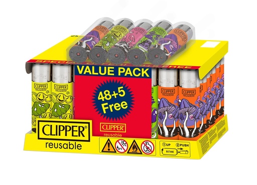 [CLIPPER MELTING PSYCHO] Clipper Melting Psycho Lighters- 48ct (+5 Free)