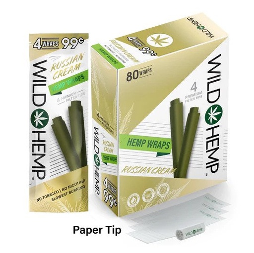 Wild Hemp Slowest Burning Wraps - 80ct