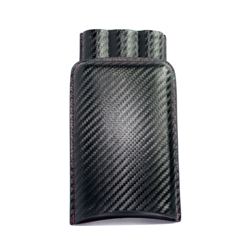 [3 FINGER CIGAR CASE BLK] 3 Finger Telescopic Cigar Case - Carbon Black