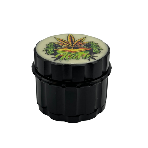 [HX117YP-2MY] Arsenal Reefer Glow In The Dark 55mm 4-Pc Grinder - 3ct