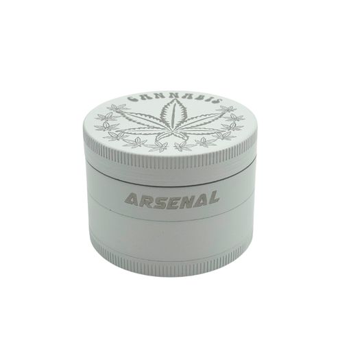 [HX850PB-4TQ LEAF] Arsenal White Bohemian 50mm 4-Pc Grinder - 3ct