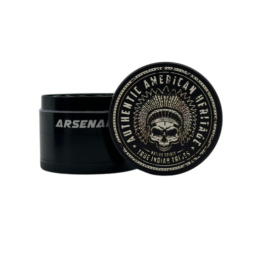 [HX850PB-3D1] Arsenal Native Skull 50mm 4-Pc Grinder - 3ct