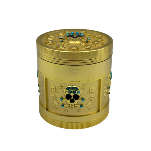 [HX172Z-G SKULL] Arsenal Skull Gold Rush 63mm 4-Pc Grinder - 3ct