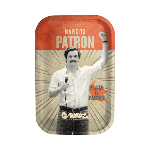 [NC3301D] G-Rollz Narcos El Patrón Metal Rolling Tray - Medium