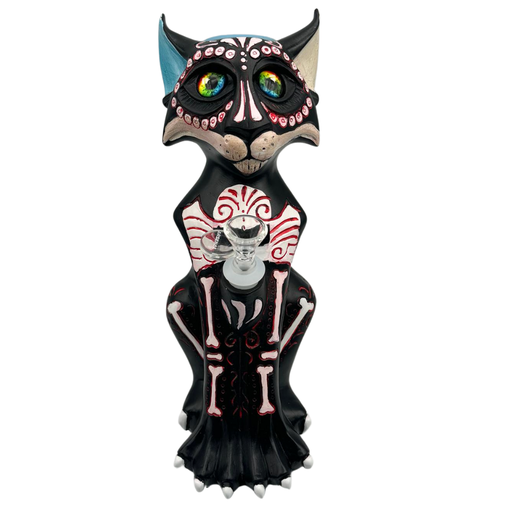 [CY005] 10" Arsenal Resin Skull Cat Water Pipe