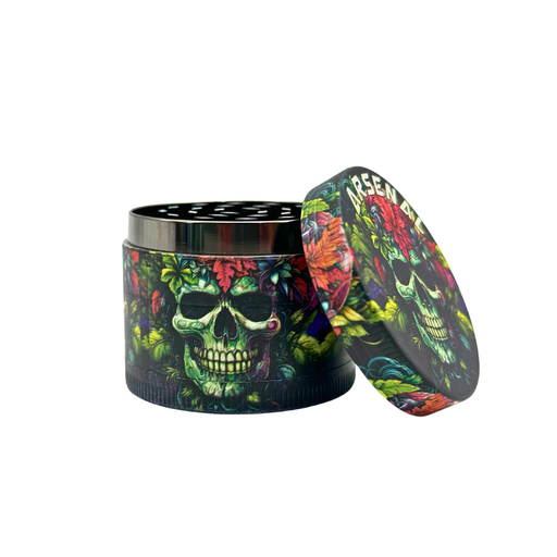 [HX526-D] Arsenal Splash Skull 55mm 4-Pc Grinder - 3ct