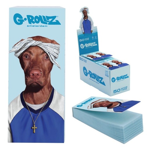 [PR1902A] G-Rollz Pets Rock 'Two Rap' Blue Filter Tips - 24ct