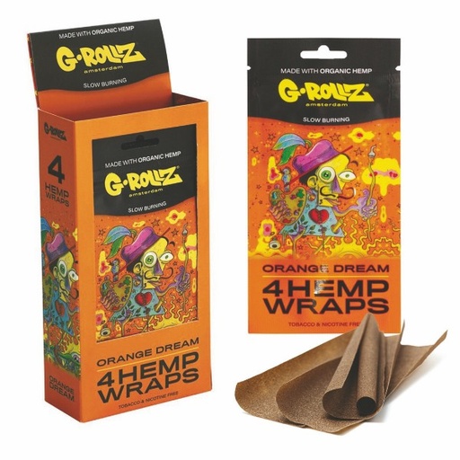 [DK1516K] G-Rollz 4x Orange Flavored Hemp Wraps  - 15ct