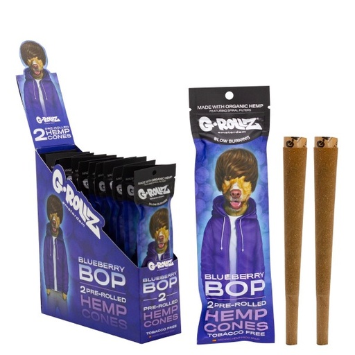 [PR1521F] G-Rollz 2x Blueberry Flavored Pre-Rolled Hemp Cones - 12ct