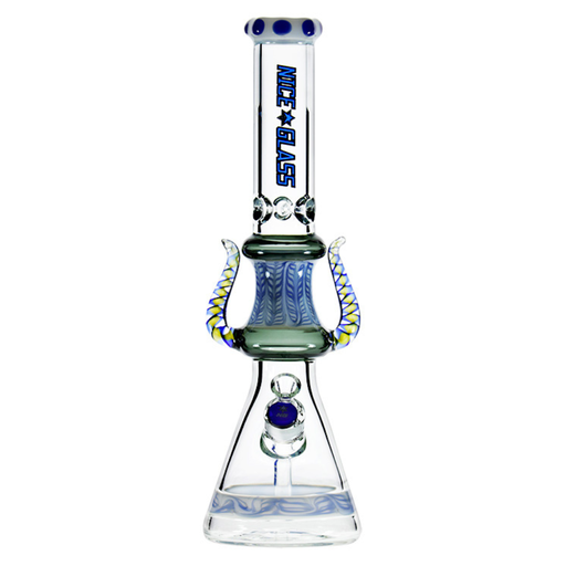 [S391] 17" Nice Glass Crowned Diablo Bong