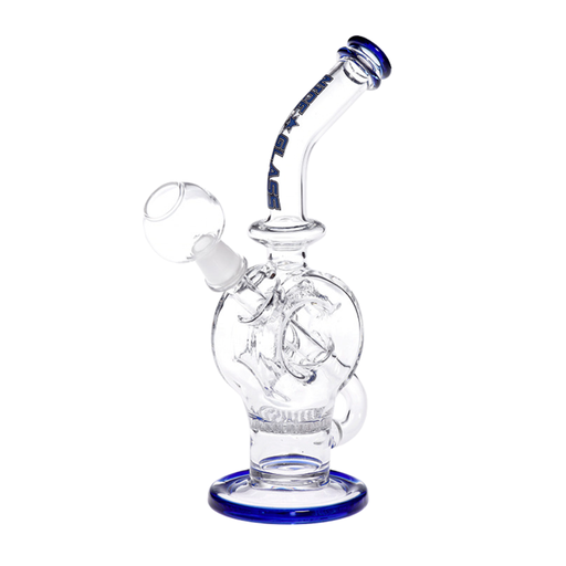 [XY529] 9" Nice Glass Stem Crossing & Honeycomb Oiler