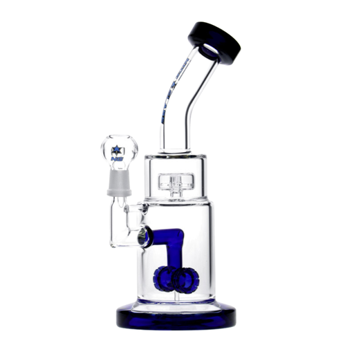 [N8002] 9" Nice Glass Double Wheel Perc Rig