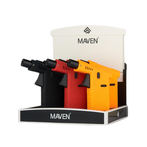 [MAVEN CANNON ORB 6] Maven Cannon Torch Pocket Lighter - 6ct (Orange/Red/Black)