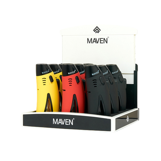 [MAVEN RAZOR BRY] Maven Razor Pocket Torch Lighter - 9ct (Black/Red/Yellow)