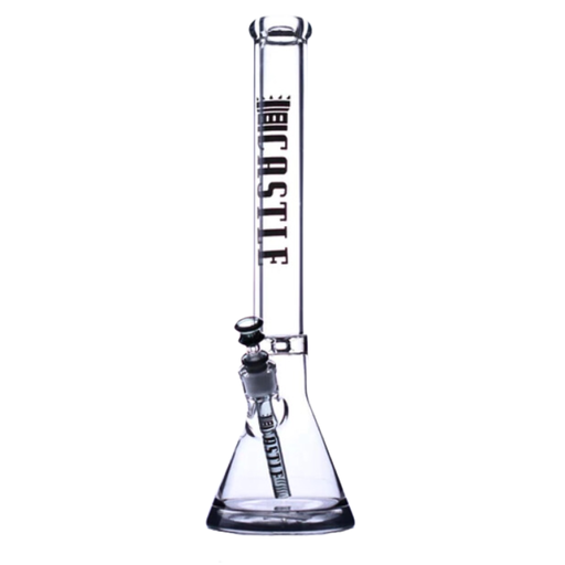 18" 9mm Color Logo Castle Glass Bong