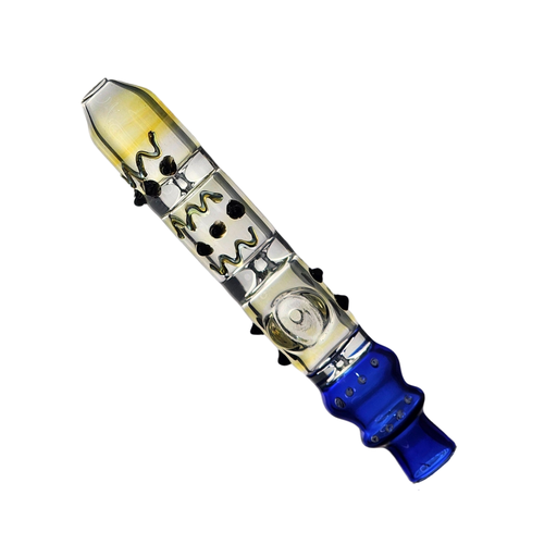 [7" CYCL HANDPIPE 2CT] 7" Cylindrical Glass Hand Pipe - 2ct