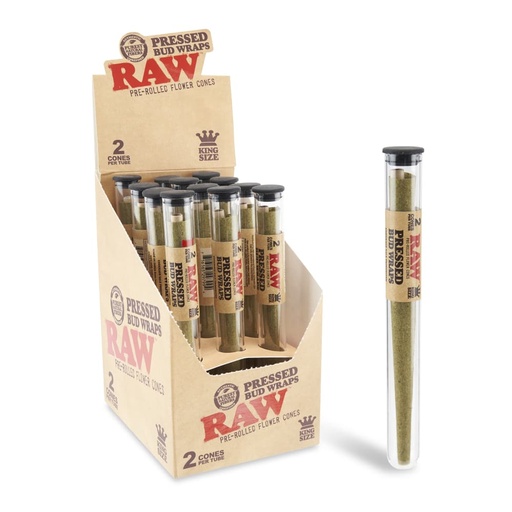 [RAW PRESSED WRAPS 12] Raw Pre Rolled King Size Pressed Bud Wraps - 12ct