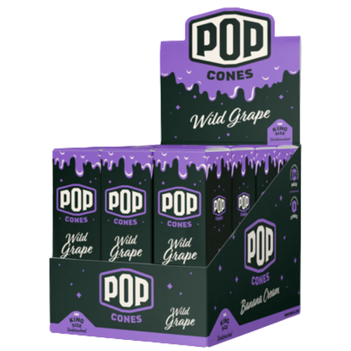 [POP KS UB WILD GRAPE] Pop Cones King Size Unbleached Pre-rolled Cones - 24ct