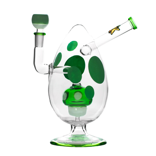 [JWP124-GREEN] 9" Hemper Spotted Egg XL Bong