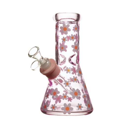 [NB-0807-FLGB-A] 8" Flower Heavy Glass Beaker w/ Gift Box