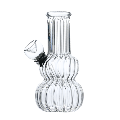 [NB-05-BBCR] 5" Clear Sticker Glass Bong - 5ct