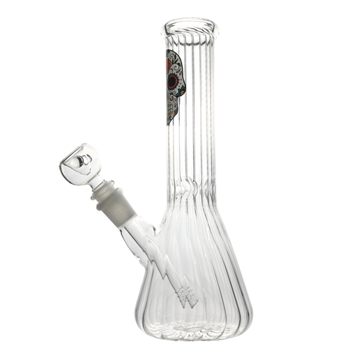 [NB-10-TWGB] 10" Sugar Skull Perrera Glass Bong - 3ct