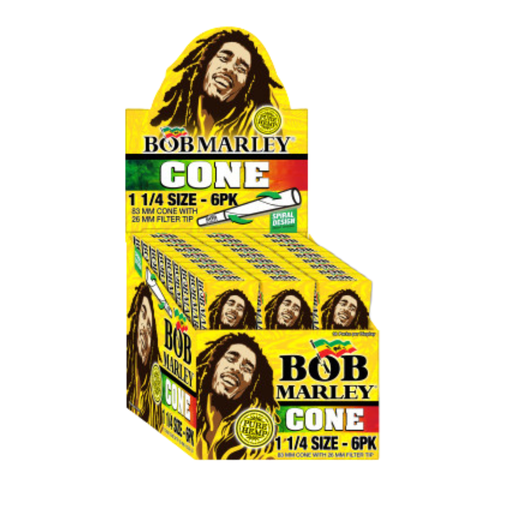 [BOB MARLEY 11/4 CONES] Bob Marley Pure Hemp 11/4 Pre Rolled Cones - 33ct