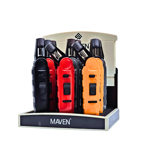 [MAVEN MODEL 7 LGT 9] Maven Model 7 Windproof Table Torch Lighters -9ct