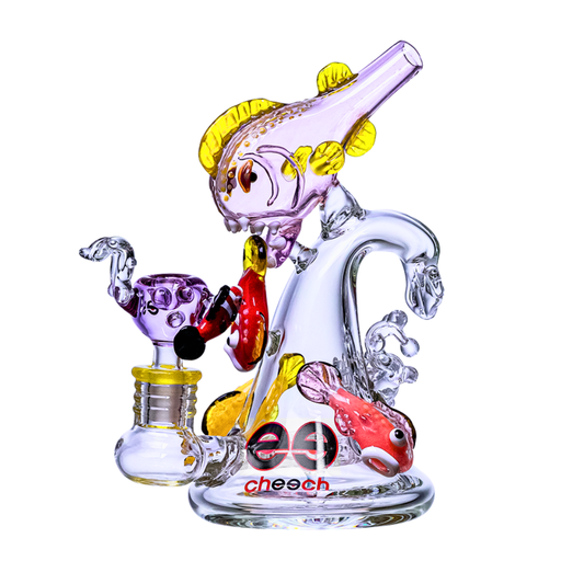 [CHE-265] 9" Cheech Piranhas Catching The Waves Bong